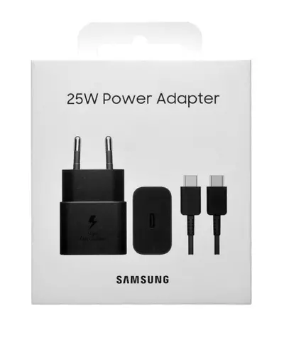 Adapter za napajanje SAMSUNG - kućni punjač USB Type-C 25W + USB-C kabel crni BLISTER Adapter za napajanje SAMSUNG - kućni punjač USB Type-C 25W + USB-C kabel crni BLISTER