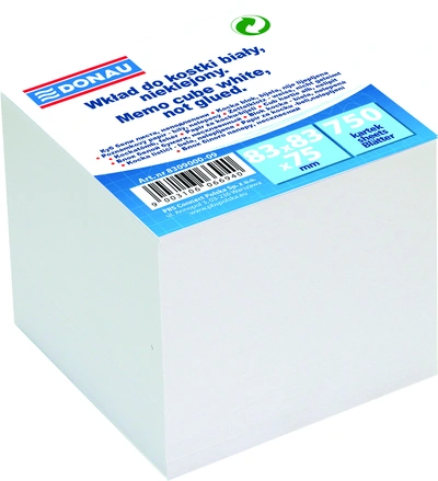 Papir za kocko 8,3x8,3x7,5cm Donau bel Papir za kocko 8,3x8,3x7,5cm Donau bel