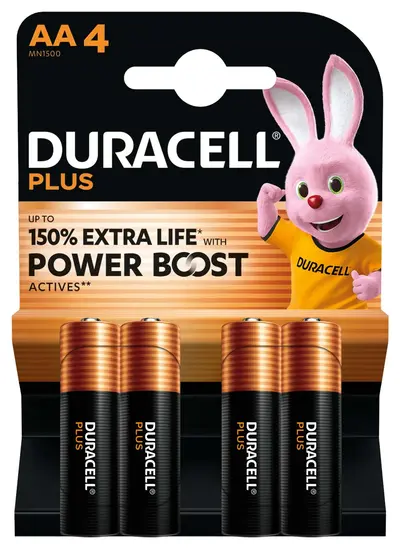 Baterija DURACELL Plus Power Boost AA + 100% extra life 4/1
