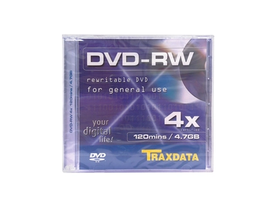 DVD-RW medij TRAXDATA 4.7GB 4x speed Jewel case DVD-RW medij TRAXDATA 4.7GB 4x speed Jewel case