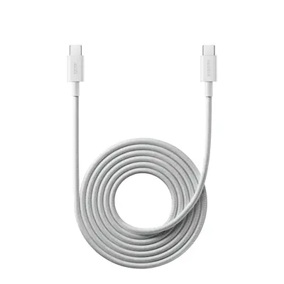 Kabel USB tip A-C<=>USB tip C-M  2.0m - XIAOMI QC 6A - bel pleteni Kabel USB tip A-C<=>USB tip C-M  2.0m - XIAOMI QC 6A - bel pleteni