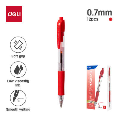 Kemični svinčnik 0,7 Deli rdeč EQ60-RD