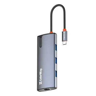 Docking station COLORWAY ColorWay USB-C 6-in-1 Type C PD 100W USB3.0x3 HDMI 4K RJ45 Docking station COLORWAY ColorWay USB-C 6-in-1 Type C PD 100W USB3.0x3 HDMI 4K RJ45
