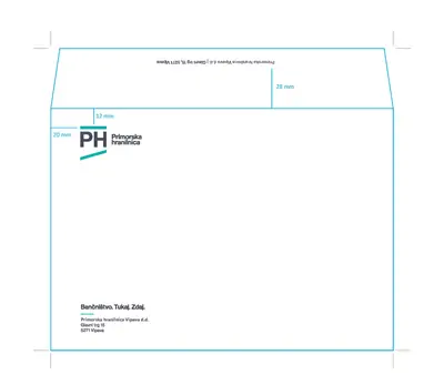 Tisk kuverta C5 BT STRIP 162x229mm, PH PRIMORSKA HRANILNICA brez pp, 2/1