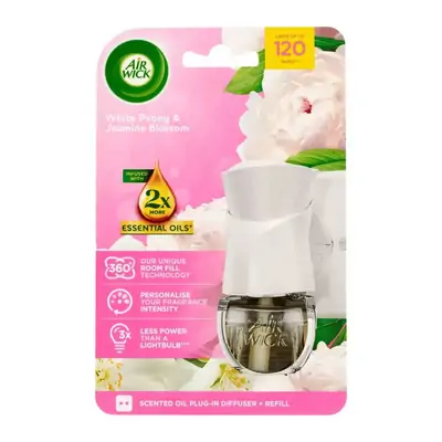 Osvežilec prostora električni micro Airwick z refilom 19ml White Peony&Jasmine Blossom Osvežilec prostora električni micro Airwick z refilom 19ml White Peony&Jasmine Blossom