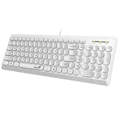 Tipkovnica GENIUS SlimStar Q200 USB bela Tipkovnica GENIUS SlimStar Q200 USB bela