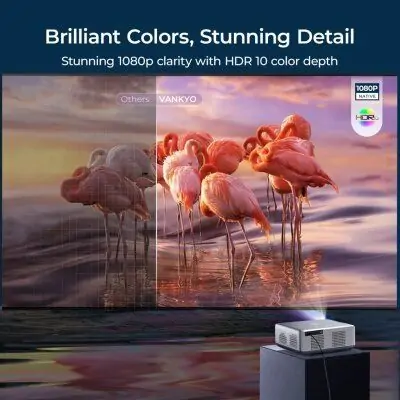 Projektor VANKYO V700G, 1080p Full HD, 400 ANSI lumnov, 1000:1, Dolby Audio, dual 8W zvočniki, Wi-Fi, Bluetooth