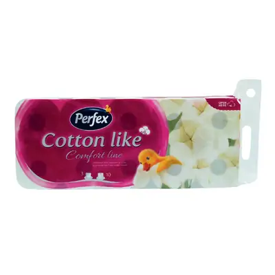 Papir toaletni v roli 3-slojni 10/1 bel cotton comfort Perfex