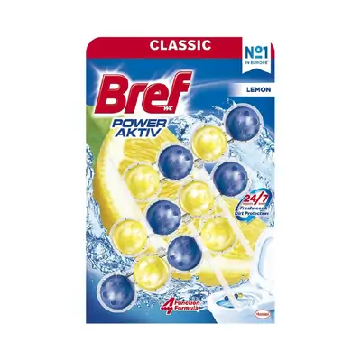 SAN. Osvježivač za wc školjku s košaricom 50g Bref power aktiv Lemon 3/1
