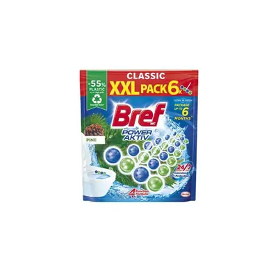 Obešanka za wc školjko s košarico 50g Bref power aktiv Pine 6/1 Obešanka za wc školjko s košarico 50g Bref power aktiv Pine 6/1