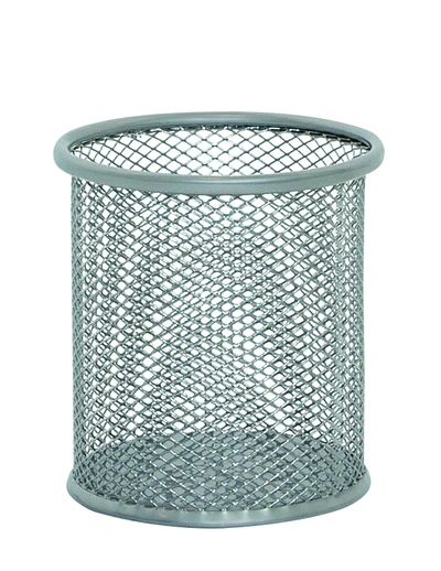 Lonček za pisala iz žice fi 90x100mm JS802 srebrn Lonček za pisala iz žice fi 90x100mm JS802 srebrn
