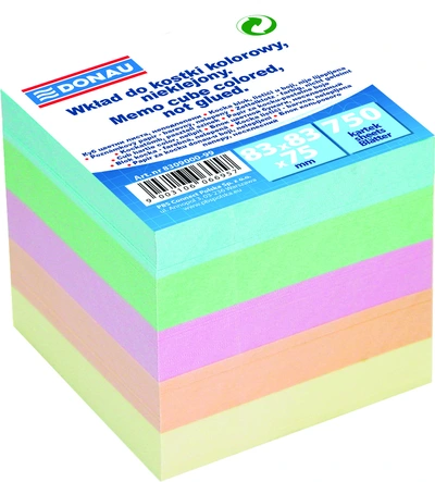 Papir za kocko 8,3x8,3x7,5cm Donau pastelne barve Papir za kocko 8,3x8,3x7,5cm Donau pastelne barve