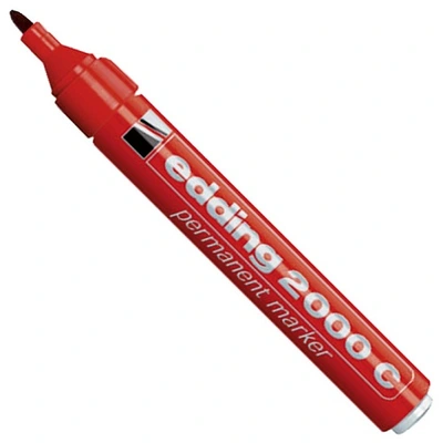 Marker permanentni 1,5-3mm Edding 2000C okrogla konica rdeč Marker permanentni 1,5-3mm Edding 2000C okrogla konica rdeč