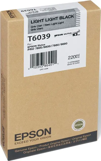 Črnilo EPSON T603900 Light Light Black original Črnilo EPSON T603900 Light Light Black original