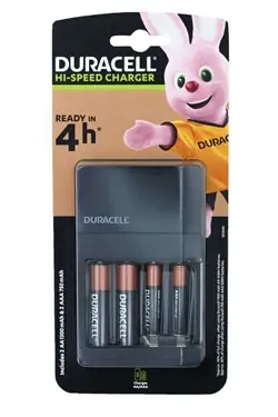 Polnilec baterij DURACELL CEF 14 + 2 kos. baterija AA 1300mAh NiMH