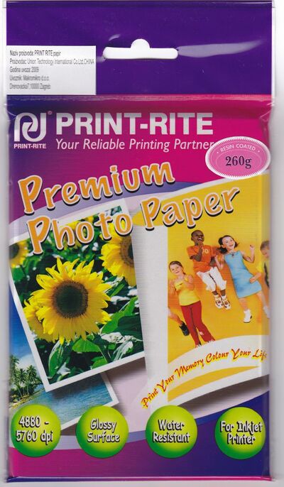 Papir PRINT RITE A6 260g/m2 Premium Photo Paper Resin Coated 20 listov