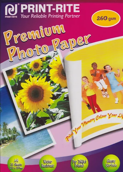 Papir PRINT RITE A4 260g/m2 Premium Photo Paper 20 listov Papir PRINT RITE A4 260g/m2 Premium Photo Paper 20 listov