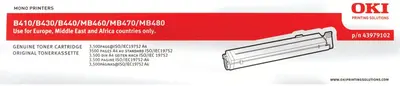 Toner OKI B410/430/440 Standard Capacity original Toner OKI B410/430/440 Standard Capacity original