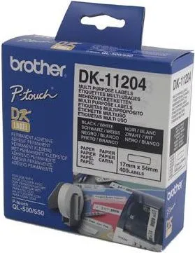 Trak BROTHER DK11204 večnamenska nalepka 17x54 400kom Trak BROTHER DK11204 večnamenska nalepka 17x54 400kom