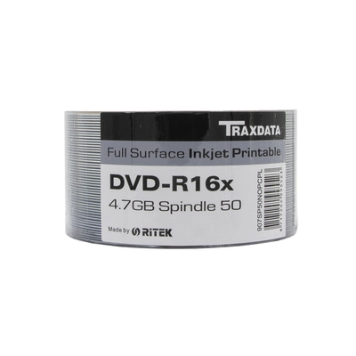 DVD-R medij TRAXDATA 4.7GB 16x speed Spindle 50/1 printable Supersize DVD-R medij TRAXDATA 4.7GB 16x speed Spindle 50/1 printable Supersize