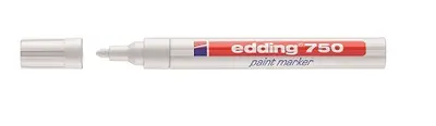 Marker permanentni lakirni 2-4mm Edding 750 okrogla konica bel Marker permanentni lakirni 2-4mm Edding 750 okrogla konica bel