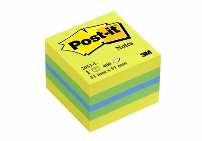 Lističi samolepilni 51x51mm 400 listov 3M 2051L Lističi samolepilni 51x51mm 400 listov 3M 2051L