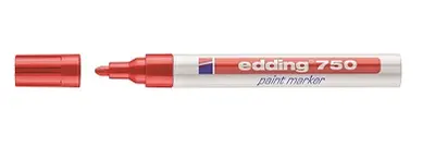 Marker permanentni lakirni 2-4mm Edding 750 okrogla konica rdeč Marker permanentni lakirni 2-4mm Edding 750 okrogla konica rdeč