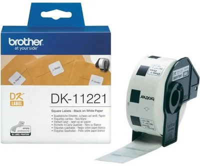 Trak BROTHER DK11221 nalepka 23x23mm Square paper label - 1000 kosov Trak BROTHER DK11221 nalepka 23x23mm Square paper label - 1000 kosov