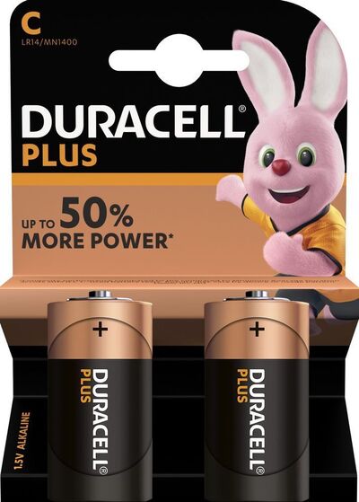 Baterija DURACELL Plus C + 100% extra life 2/1 2/1