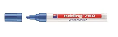 Marker permanentni lakirni 2-4mm Edding 750 okrogla konica moder Marker permanentni lakirni 2-4mm Edding 750 okrogla konica moder