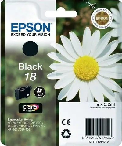 Črnilo EPSON T1801 Black 18 original Črnilo EPSON T1801 Black 18 original