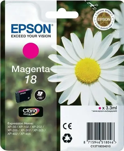 Črnilo EPSON T1803 Magenta 18 original Črnilo EPSON T1803 Magenta 18 original