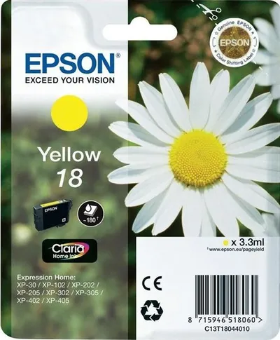 Črnilo EPSON T1804 Yellow 18 original Črnilo EPSON T1804 Yellow 18 original