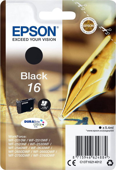 Črnilo EPSON T1621 Black original Črnilo EPSON T1621 Black original