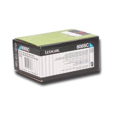 Toner LEXMARK CX310/ 410/ 510 Cyan 808SC original Toner LEXMARK CX310/ 410/ 510 Cyan 808SC original
