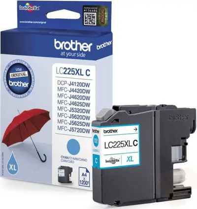 Črnilo BROTHER LC-225XLC Cyan original Črnilo BROTHER LC-225XLC Cyan original