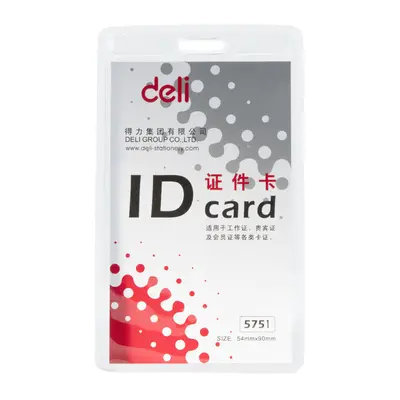 Etui za ID kartice 54x90mm s PVC kljukico Deli 5751 10/1 Etui za ID kartice 54x90mm s PVC kljukico Deli 5751 10/1