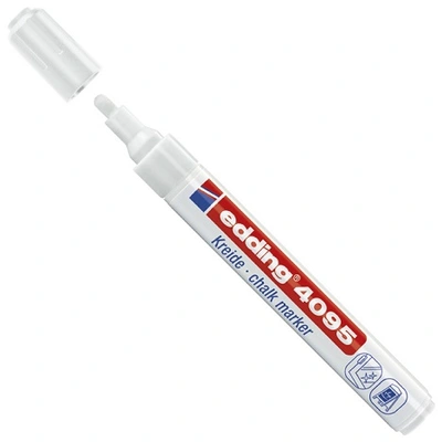 Marker za steklo 2-3mm ne permanenten Edding 4095 okrogla konica bel Marker za steklo 2-3mm ne permanenten Edding 4095 okrogla konica bel