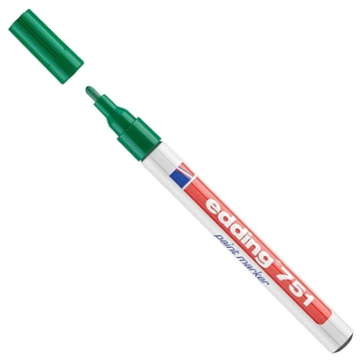 Marker permanentni lakirni 1-2mm Edding 751 okrogla konica zelen Marker permanentni lakirni 1-2mm Edding 751 okrogla konica zelen