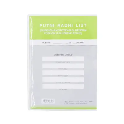 TI.VI-55/VP Putni radni list sa zaštitnom košuljicom TI.VI-55/VP Putni radni list sa zaštitnom košuljicom