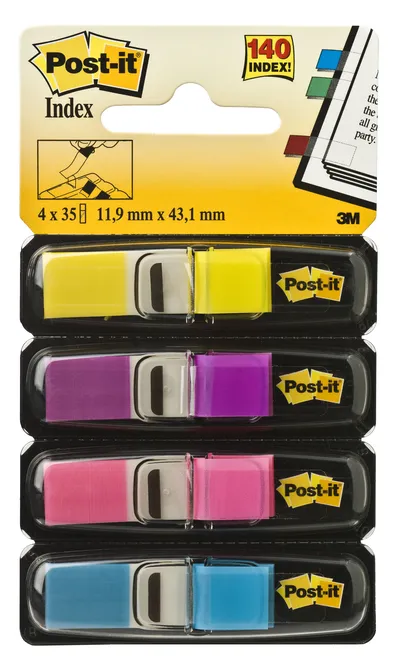 Zastavica 43,1x11,9mm 4x35 listov film polprozoren 3M 683-4AB 4 svetle barve Zastavica 43,1x11,9mm 4x35 listov film polprozoren 3M 683-4AB 4 svetle barve